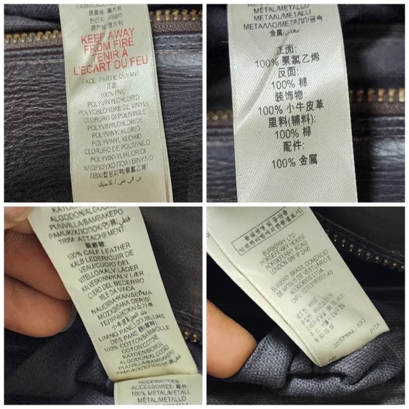 Authentic Burberry Haymarket Check Portrait Minford Tote Bag Beige/Chocolate Bro - Picture 13 of 16